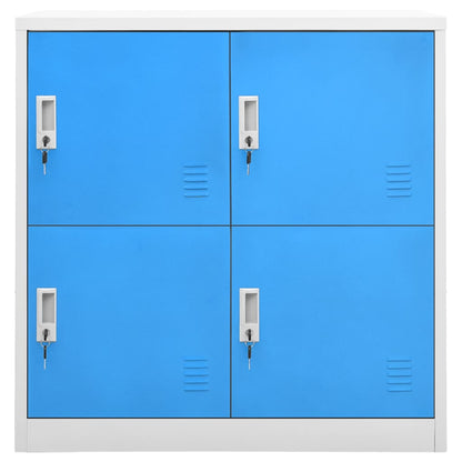 Locker Cabinet | Set of 5 | Light grey and blue | Steel | Medium