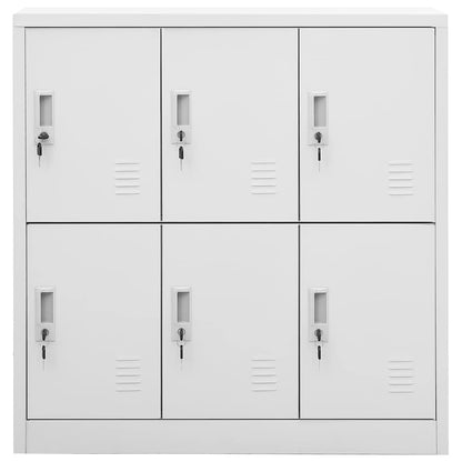 Locker Cabinets 5 pcs Light Grey 90x45x92.5 cm Steel