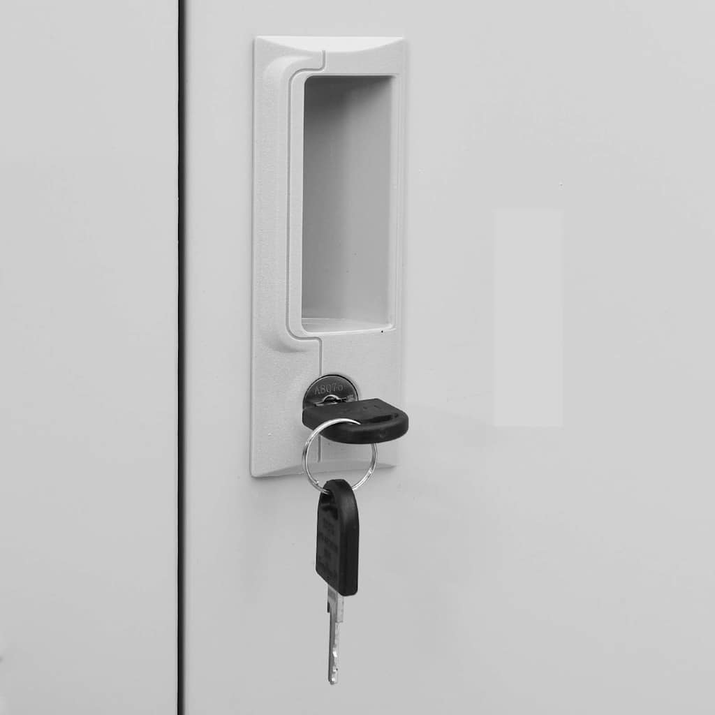 Locker Cabinets 5 pcs Light Grey 90x45x92.5 cm Steel