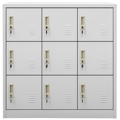 Locker Cabinets 2 pcs Light Grey 90x45x92.5 cm Steel