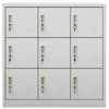 Locker Cabinets 2 pcs Light Grey 90x45x92.5 cm Steel
