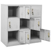 Locker Cabinets 2 pcs Light Grey 90x45x92.5 cm Steel