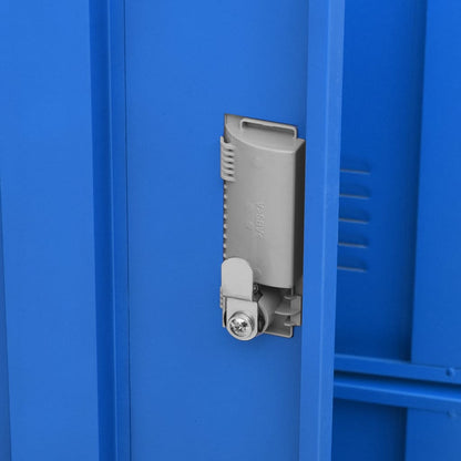 Locker Cabinet | Set of 2 | Light grey and blue | Steel | Medium