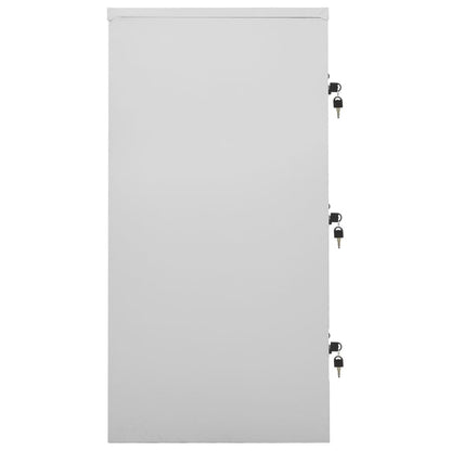 Locker Cabinets 2 pcs Light Grey and Red 90x45x92.5 cm Steel
