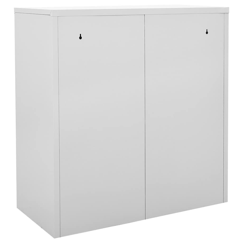 Locker Cabinets 2 pcs Light Grey and Red 90x45x92.5 cm Steel