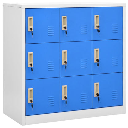 Locker Cabinets 5 pcs Light Grey and Blue 90x45x92.5 cm Steel