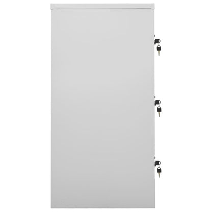 Locker Cabinets 5 pcs Light Grey and Red 90x45x92.5 cm Steel