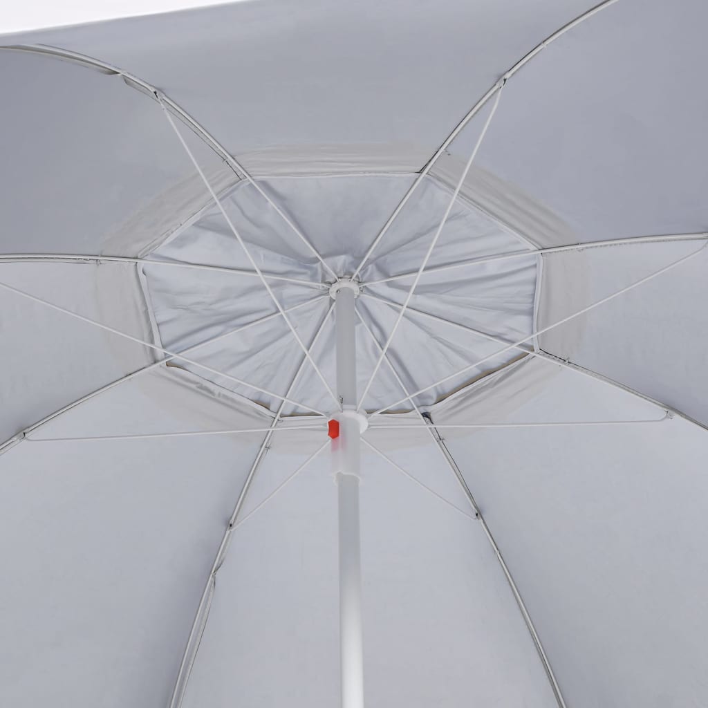 Beach Umbrella with Side Walls Sand 215 cm