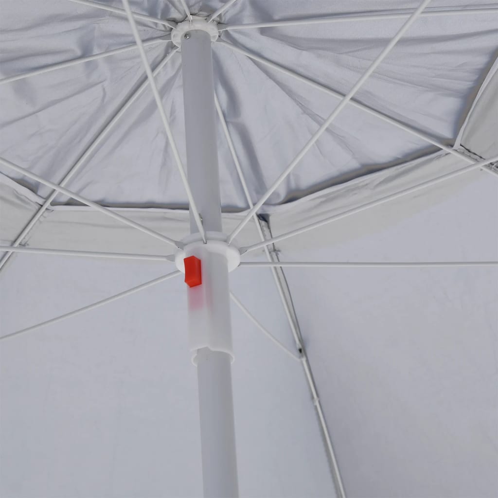 Beach Umbrella with Side Walls Sand 215 cm