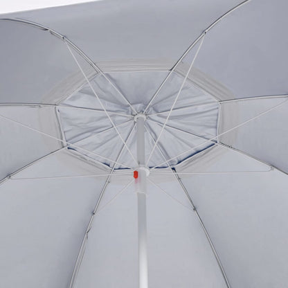 Beach Parasol with Side Walls Blue 215 cm