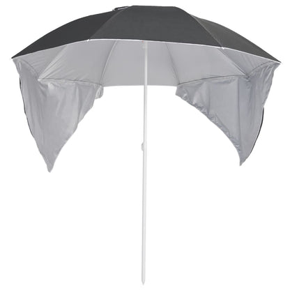 Beach Umbrella with Side Walls Anthracite 215 cm