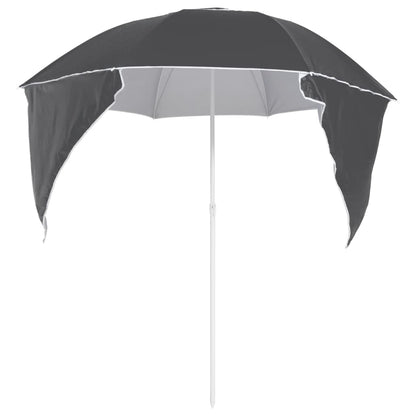 Beach Umbrella with Side Walls Anthracite 215 cm