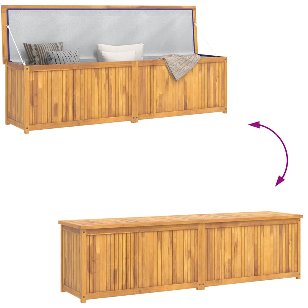 318735 vidaXL Garden Box 200x50x55 cm Solid Wood Teak