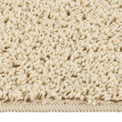 Shaggy Rug Cream 140x200 cm Anti Slip