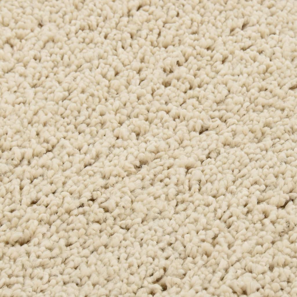 Shaggy Rug Cream 200x290 cm Anti Slip