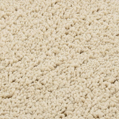 Shaggy Rug Cream 200x290 cm Anti Slip