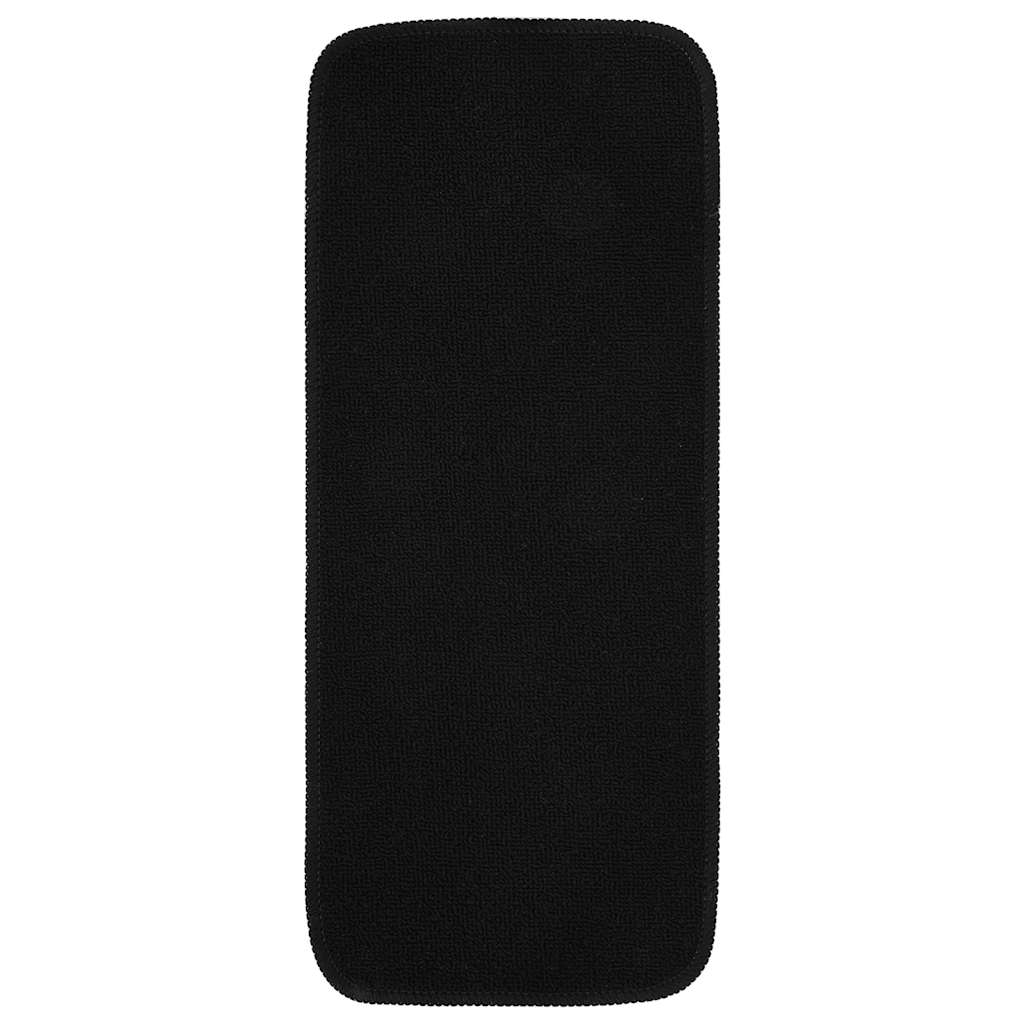 Stair Mat | Set of 15 | Black | Polypropylene | 60x25 cm | Stair Mat