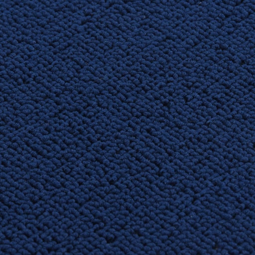 Anti Slip Stair Mats 15 pcs 60x25 cm Navy Blue Rectangular