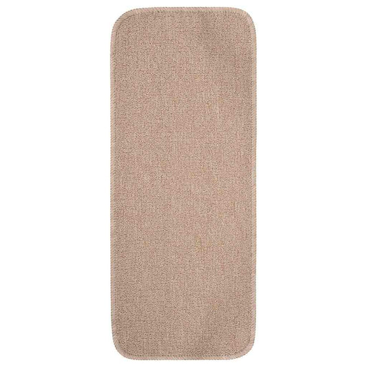 Anti Slip Stair Mats 15 pcs 60x25 cm Beige Rectangular