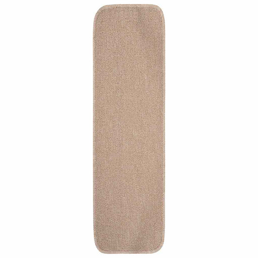 Stair Mat | Set of 15 | Beige | 100% Polypropylene | 20 x 75 cm