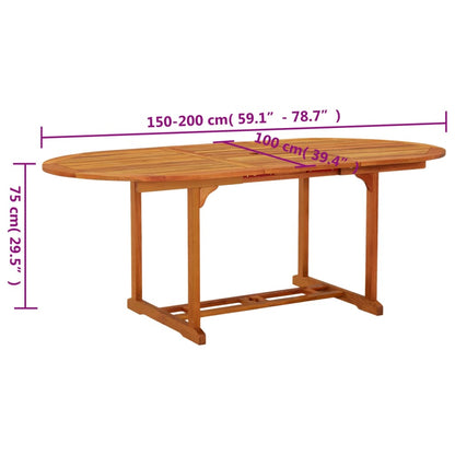 Garden Table Reddish-brown Solid eucalyptus wood Medium