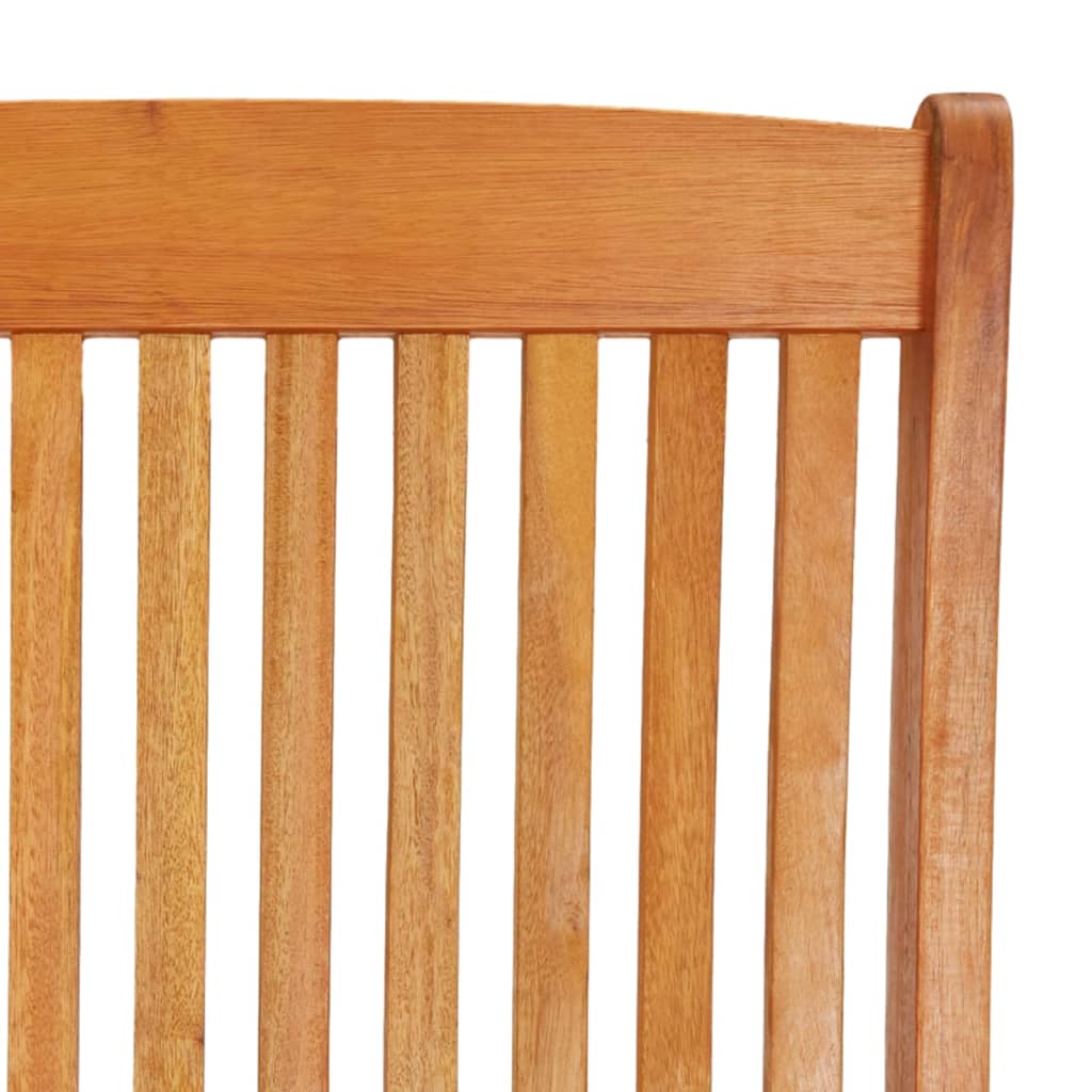 Folding Patio Chairs with Footrests 2 pcs Solid Wood Eucalyptus