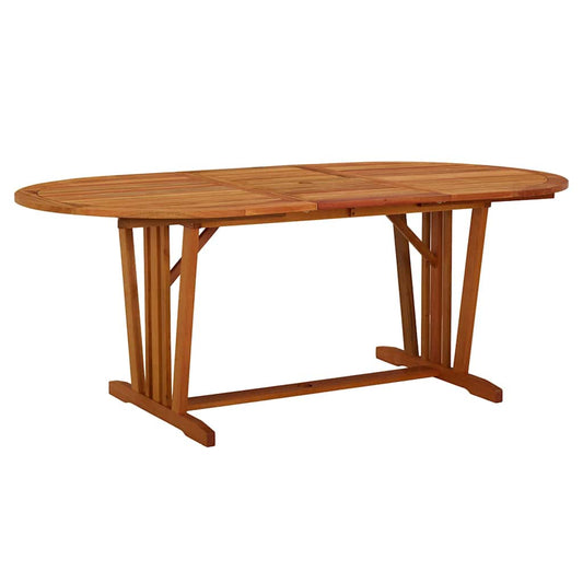Garden Table | Natural Wood | Solid Eucalyptus Wood | Large | Extendable