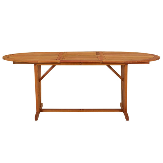 Garden Table | Natural Wood | Solid Eucalyptus Wood | Large | Extendable