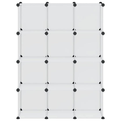 Storage Cube Organiser with 12 Cubes Transparent PP