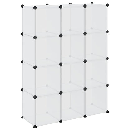 Storage Cube Organiser with 12 Cubes Transparent PP