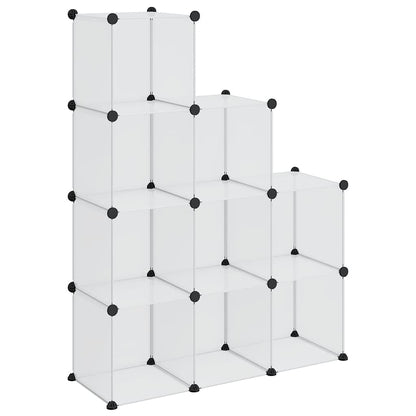 Storage Cube Organiser with 9 Cubes Transparent PP