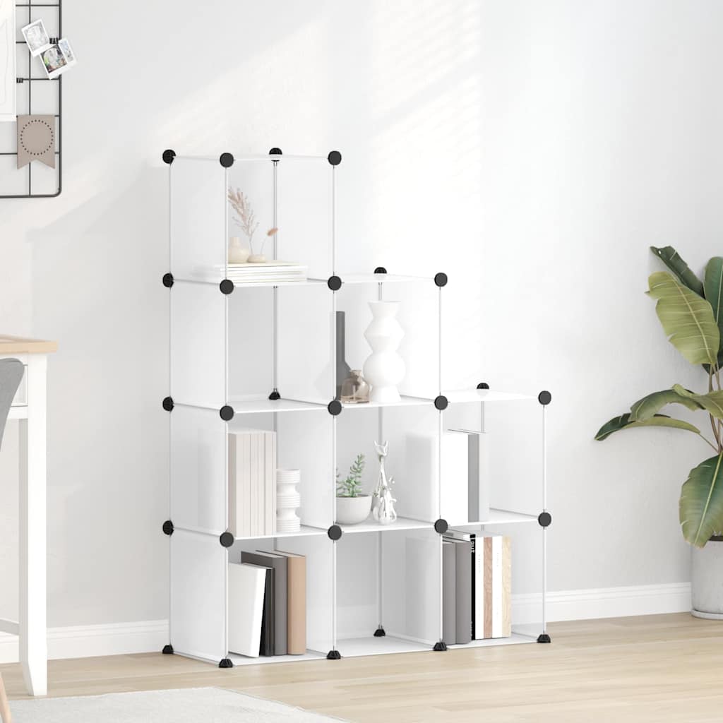 Storage Cube Organiser with 9 Cubes Transparent PP