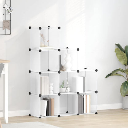 Storage Cube Organiser with 9 Cubes Transparent PP