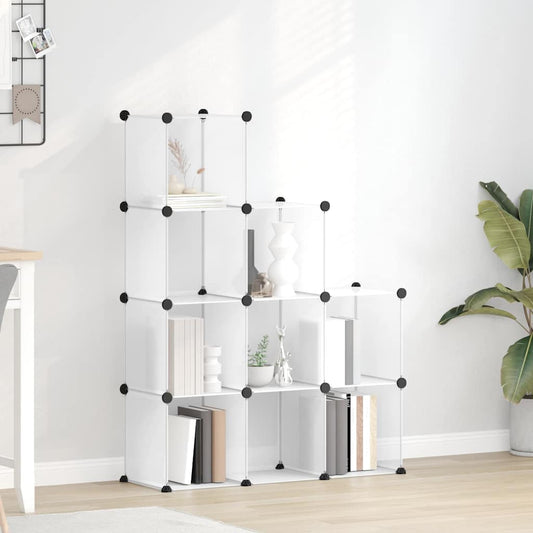 Storage Cube Organiser | Transparent | PP (Polypropylene), Steel | 9-Cube