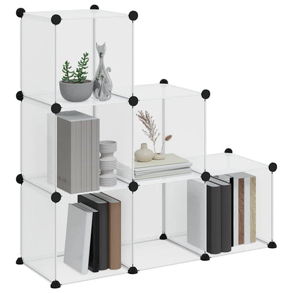 Storage Cube Organiser with 6 Cubes Transparent PP