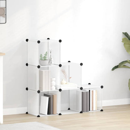 Storage Cube Organiser with 6 Cubes Transparent PP
