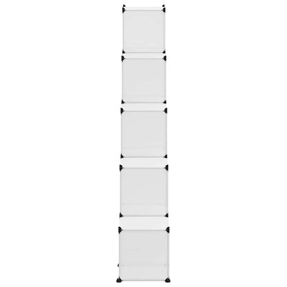 Storage Cube Organiser with 15 Cubes and Doors Transparent PP