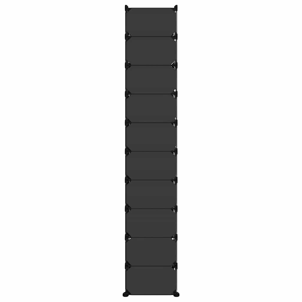 Shoe Rack | Black | Polypropylene, Steel | Tall | Shoe Rack | Rectangular