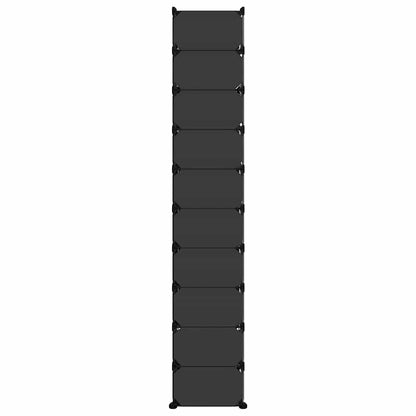 Shoe Rack | Black | Polypropylene, Steel | Tall | Shoe Rack | Rectangular