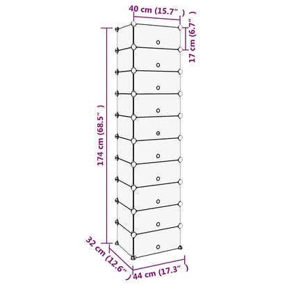 Shoe Rack | Black | Polypropylene, Steel | Tall | Shoe Rack | Rectangular