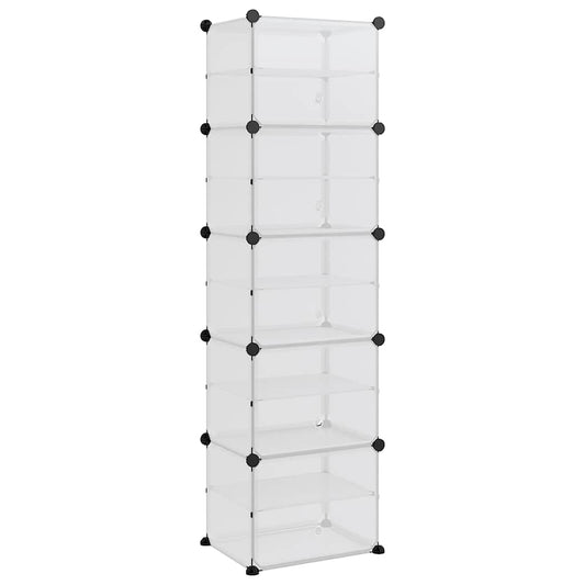 Shoe Rack | Transparent | PP Plastic, Steel | 153.5 cm height | Stackable