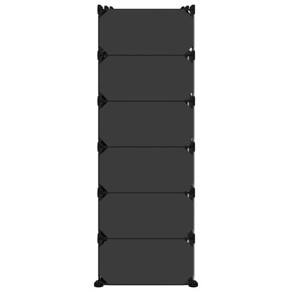 Shoe Rack | Black | Polypropylene, Steel | Large | Modular | Shoe Rack