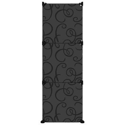 Shoe Rack Black 84.5x31x93.5 cm PP