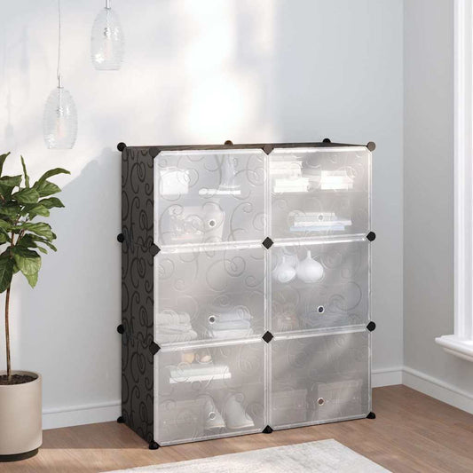 Shoe Rack | Black | PP (Polypropylene), steel | Medium | Modular