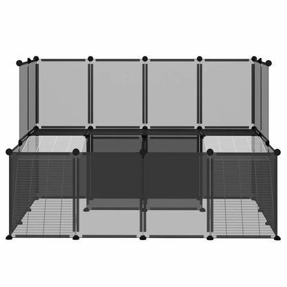 Small Animal Cage Black 143x107x93 cm PP and Steel