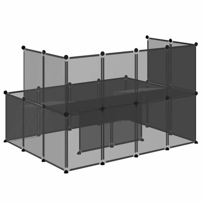 Small Animal Cage Black 143x107x93 cm PP and Steel
