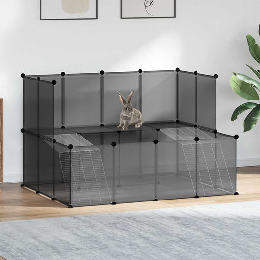 Animal Cage | Black | PP plastic, Steel | 143 x 107 x 93 cm | Collapsible