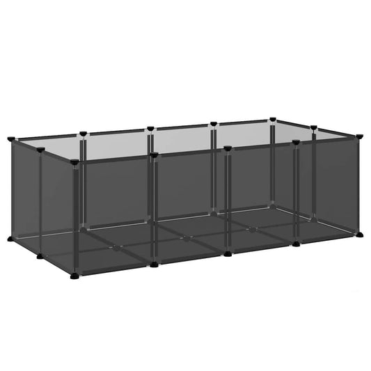 Animal Cage | Black | PP plastic panels, steel frames | 144x74x46.5 cm