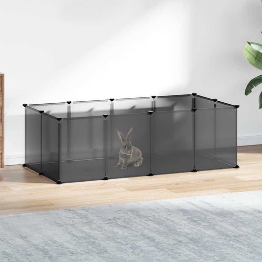 Animal Cage | Black | PP plastic panels, steel frames | 144x74x46.5 cm
