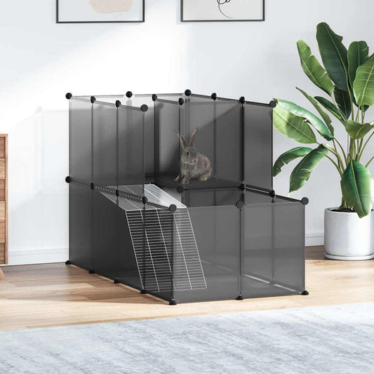 Animal Cage | Black | Polypropylene (PP), Steel | Medium | Foldable